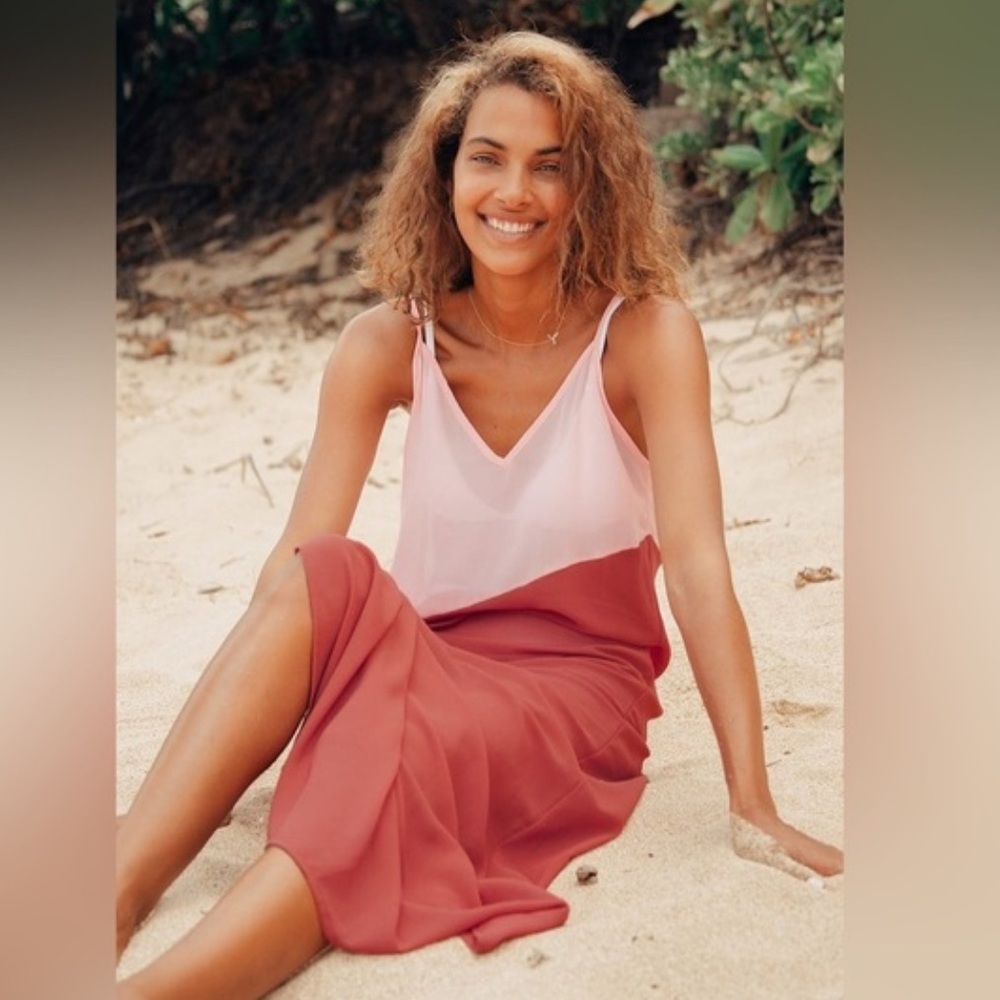 ❤️2/$30❤️  Seaside Retreat Red and Blush Maxi Cover-Up